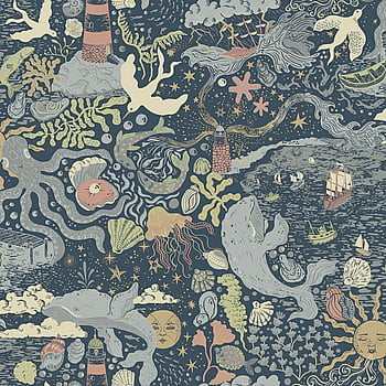 Galerie Wallcoverings Product Code 29018 - Resan Wallpaper Collection - Dark blue Colours -  