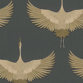 Galerie Wallcoverings Product Code 34532 - Kumano Wallpaper Collection - Black, Gold Colours -  