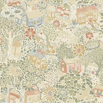 Galerie Wallcoverings Product Code S63001 - Sommarang 2 Wallpaper Collection - Green, yellow, red Colours -  